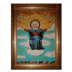 The Amber Icon The Most Holy Theotokos The Spiritess of Breads 15x20 cm - фото