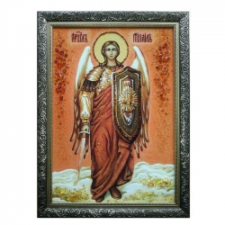 The Amber Icon of the Holy Archangel Michael 15x20 cm - фото