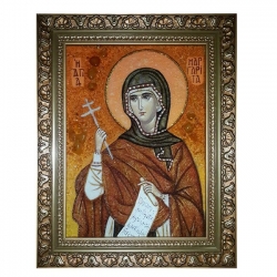 The Amber Icon The Holy Martyr Margarita (Marina) 15x20 cm - фото