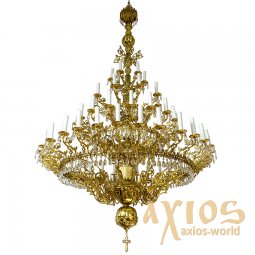 Chandelier, 4-tiered, 66 candles (ПК) 01_66_4 - фото