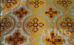 Church fabric metallic with crosses (Greece) - фото