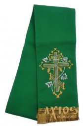 Bookmark for the Gospel, machine embroidery on gabardine - фото