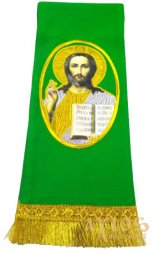 Bookmark for the Gospel, embroidered icon, gabardine - фото