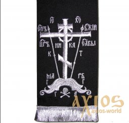 Bookmark for the Gospel Cross of Calvary, dense silk - фото