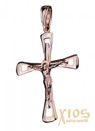 Neck cross in the height of 35 mm, gold 585, О п01316 - фото