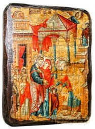 Icon antique Presentation of Mary 30x40 cm - фото