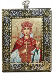 Icon of St. Empress Helen 9х11 cm, Byzantine style - фото