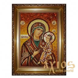 Amber icon of the Theotokos Wilensky 20x30 cm - фото
