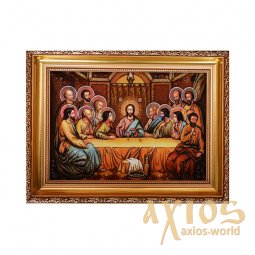 Amber icon of the Last Supper 20x30 cm - фото