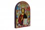 Icon of the Savior in Greek style with gold and silver, arched, 21x29 cm. Unfading color. Only in Axios