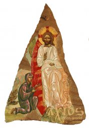 The written icon on the stone The Resurrection of Christ 51х22 cm - фото