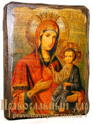 Icon antique Iver 7x9 cm Holy Mother of God - фото