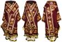 Bishop's Vestment of burgundy color with sewn galloon R042a (n)