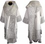 Bishop`s Vestment embroidered on white gabardine, embroidered lace R060 a