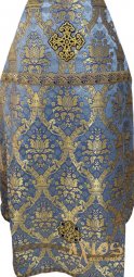 Priest Vestment from a quality brocade of blue color - фото