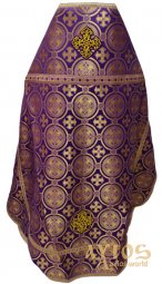 Priestly vestments with brocade purple color - фото