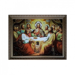 Amber Icon of the Last Supper 40x60 cm - фото