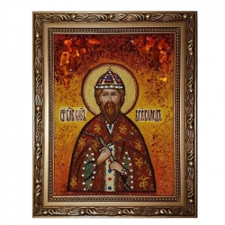 Amber Icon Holy Prince Vsevolod 15x20 cm Amber Icon Holy Prince Vsevolod 15x20 cm - фото