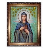 The Amber Icon of Saint Anastasia The Insectress of 40x60 cm
