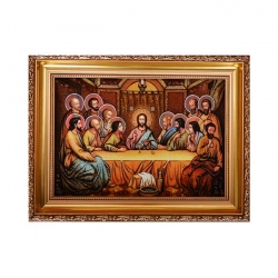 The Amber Icon of the Last Supper 30x40 cm The Amber Icon of the Last Supper 30x40 cm - фото