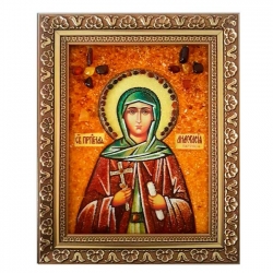 Amber Icon Reverend Anastasia Patricia 15x20 cm Amber Icon Reverend Anastasia Patricia 15x20 cm - фото