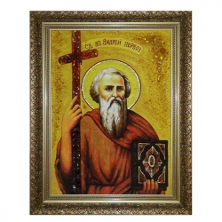 The amber icon The Holy Apostle Andrew the First-Called 30x40 cm - фото
