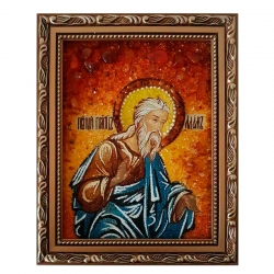 Amber Icon Holy Righteous Protector Adam 30x40 cm Amber Icon Holy Righteous Protector Adam 30x40 cm - фото