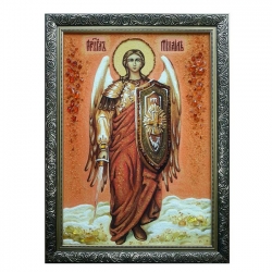 The Amber Icon of the Holy Archangel Michael 60x80 cm The Amber Icon of the Holy Archangel Michael 60x80 cm - фото