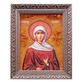 The Amber Icon of the Holy Righteous Elizabeth 15x20 cm
