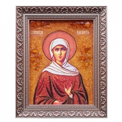 Amber Icon of the Holy Righteous Elizabeth 40x60 cm - фото