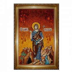 The Amber Icon of St. John the Baptist 15x20 cm - фото