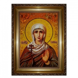 Amber Icon Holy Martyr Galina 15x20 cm Amber Icon Holy Martyr Galina 15x20 cm - фото