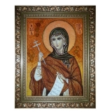 The Amber Icon The Holy Martyr Margarita (Marina) 15x20 cm