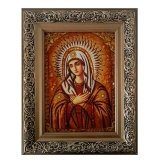 Amber Icon of the Blessed Virgin Mary Pitying 60x80 cm