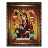 Amber Icon of the Mother of God Mammal 15x20 cm