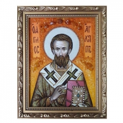 The Amber Icon of Saint Arkhipp 40x60 cm The Amber Icon of Saint Arkhipp 40x60 cm - фото