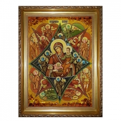Amber Icon of the Blessed Virgin Mary Burning Bush 80x120 cm Amber Icon of the Blessed Virgin Mary Burning Bush 80x120 cm - фото