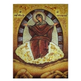 The Amber Icon The Most Holy Theotokos The Spiritess of Breads 15x20 cm