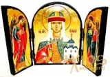 The icon under the old days The Holy Princess Olga Skladen triple 14x10 cm