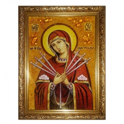 Amber Icon of the Blessed Virgin Mary of the Seven Sisters 80x120 cm Amber Icon of the Blessed Virgin Mary of the Seven Sisters 80x120 cm - фото