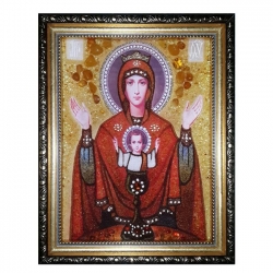 Amber Icon The Blessed Virgin The Inexhaustible Bowl 80x120 cm - фото