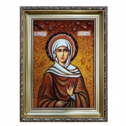 Amber Icon Holy Righteous Elizabeth 30x40 cm - фото