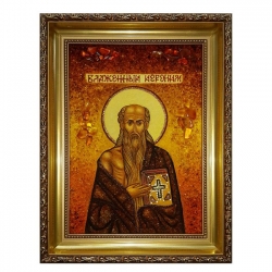 The amber icon Blessed Jerome 30x40 cm - фото