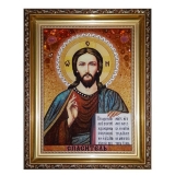 Янтарная икона Спас Вседержитель 80x120 см