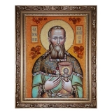 Янтарная икона Святой праведный Иоанн Кронштадтский 80x120 см
