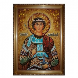 Amber Icon St. George the Victorious 30x40 cm Amber Icon St. George the Victorious 30x40 cm - фото