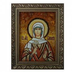 The Amber Icon of the Holy Martyr Kyrien 15x20 cm - фото