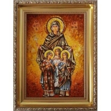 Amber Icon Holy Martyrs Faith, Hope, Love and Their Mother Sofia 60x80 cm