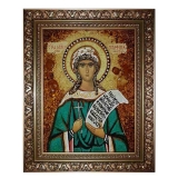 Amber icon Saint Seraphim of Rome 15x20 cm