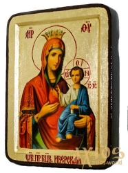 Икона Пресвятая Богородица Иверская Греческий стиль в позолоте  без шкатулки - фото